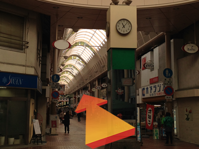 千日前サーカスドームにある時計台